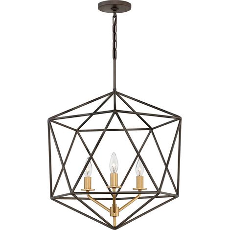Kronleuchter Hängelampe Deckenleuchte Metall Bronze D 50,8 cm Esszimmerlampe (1/5)