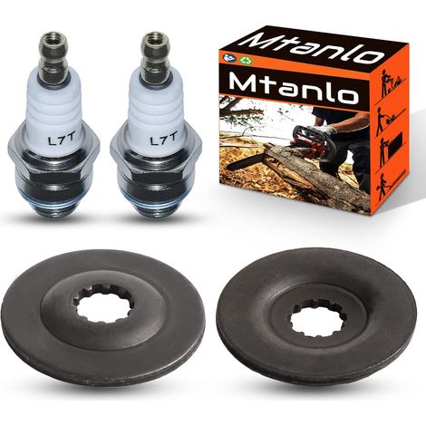 Bougie pour NGK BPMR7A L7T pour tronçonneuses et tondeuses à gazon Stihl et Husqvarna, Bougie universelle avec rondelles pour Stihl FS120 (4 pièces) (1/5)