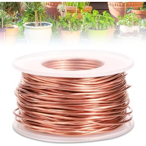 20m Electroculture Gardening Kupferdraht, 99,9% Reiner 16 Gauge/1,3 mm Copper Wire Blanker Kupferdraht für Garten, Pflanzen und Gemüseanbau, Air Plant Holders (1/5)