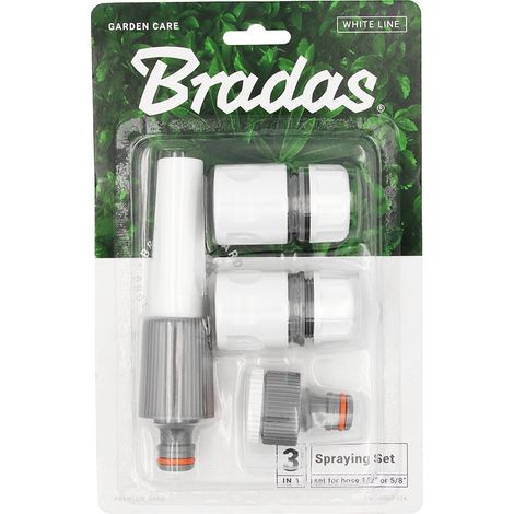 Gartenbrause Set 4-teilig 1/2" / 5/8" Sprühset Schnellkupplung (1/3)