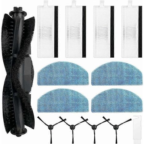 Kit d'accessoires pour aspirateurs robots Tikom G8000, G8000 Pro, Honiture G20, G20 Pro et Laresar Evol 3 : pièces de rechange. (1/4)