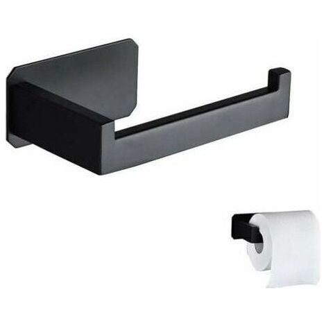 Pair Ahlsen Porte Papier Toilette Inox Original Porte Papier Toilette Mural Sans Perçage Porte Papier Toilette Noir 3M Adhésif Pour Décoration Salle De Bains WC Cuisine Accessoire (1/5)
