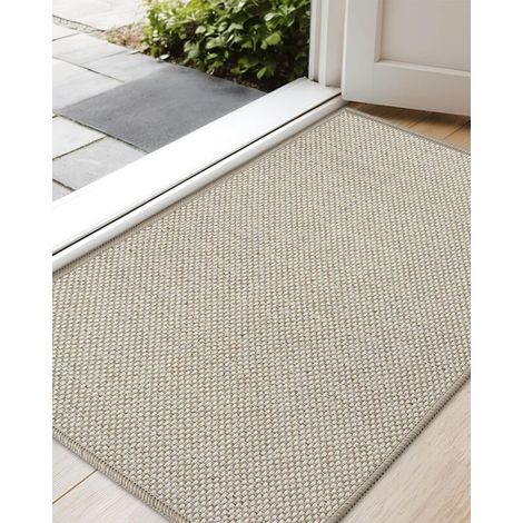 Paillasson intérieur 44×75 cm beige, fin/absorbant, entrée/couloir. (1/4)