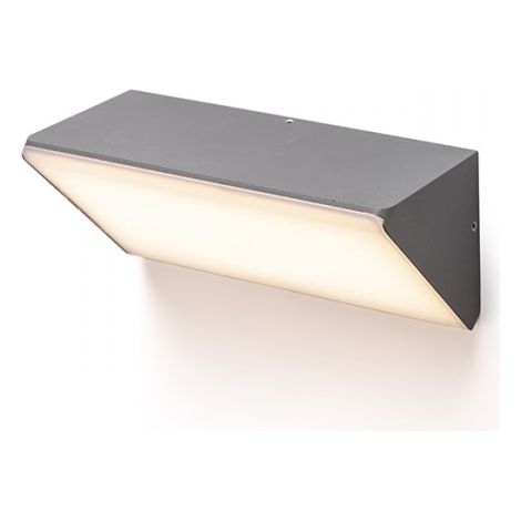 Lampada applique ANDANTE da parete grigio antracite acrilato opaco 230V LED 21W IP65  3000K
