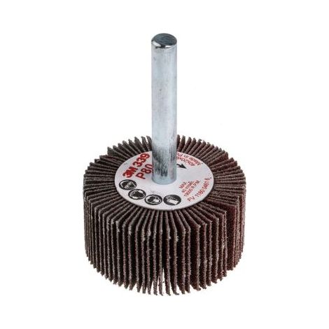 Meule abrasive, Dia. 40mm 3M, grain P80, Oxyde d'aluminium, 19000tr/min ( Prix pour Boîte de 10 )