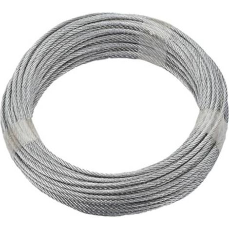 Fune in acciaio galvanizzato zinco (Ø x L) 2 mm x 30 m dörner + helmer 190380 Grigio
