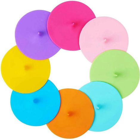 Couvercles en silicone pour tasses, lot de 8, anti-poussière et hermétiques. (1/5)