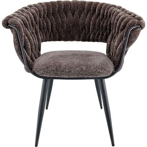 Marvin Poltrona Mavi In Velluto Intrecciato Con Gambe In Metallo Dorate Oro Poltroncina Di Design Seduta Imbottita Ergonomica Per Salotto Soggiorno Camera Elegante Grigio - 1 Poltrona (1/4)