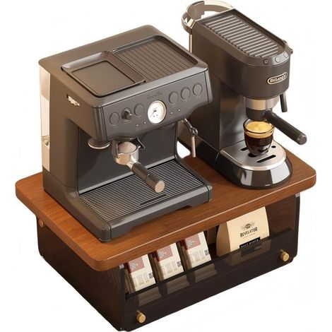 Support de rangement en acrylique pour machine à café, tiroir à capsules de bureau (noyer-thé noir) - petit format (1/2)