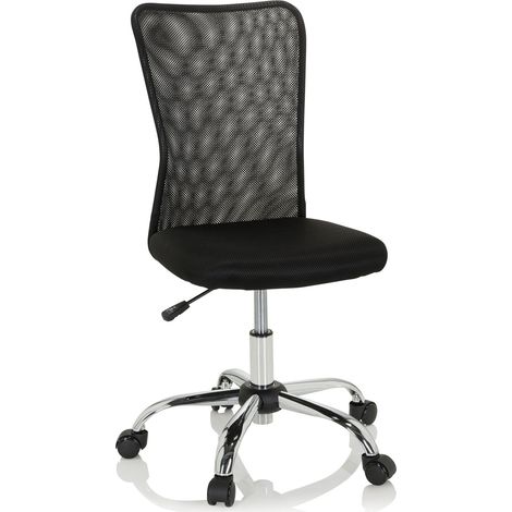 Kinderschreibtischstuhl / Kinderstuhl KIDDY NET I Netzstoff schwarz hjh OFFICE