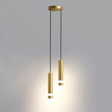 Lustre de Chevet Moderne en Aluminium de Luxe LED à intensité Variable, Lampe Suspendue pour Salle à Manger, Bar, Chambre à Coucher, décoration de Plafond, luminaires réglables, lumière