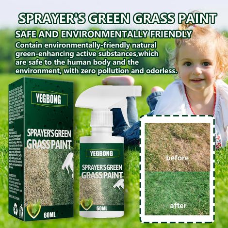 Agent de verdissement pour pelouses, redonne du vert et ravive l'herbe ternie, pour un gazon frais et brillant – 60 ml (1/5)