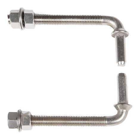 Torkloben-Set aus 2 Türangeln Edelstahl