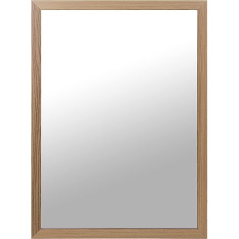 Miroir Mural rectangulaire en Bois MDF et Papier Naturel 55 x 1,2 x 75 cm, INT. 52 x 72 cm (1/2)