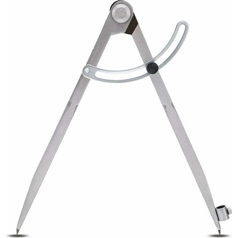 250mm Compas en Acier au Carbone Professionnel Compass Pencil Grande Diviseur d'ailes en Cuir Outil Rotatif Séparateur d'ailes, Jauge de Marquage Industriel (1/5)