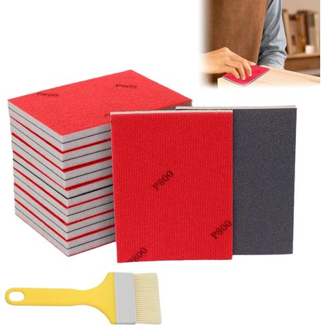 P400 mesh papier abrasif, papier abrasif flexible sec et humide, papier abrasif, pour bois, métal, peinture, cloisons sèches, modèles, meubles, 39 pièces (1/4)