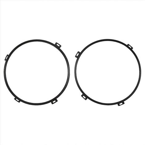 2Pcs Support Noir pour Phare LED 7 Pouces, Anneau de Fixation Rond, Kit de Montage Universel, Compatible Motos et 4x4, Résistant aux Intempéries (1/5)