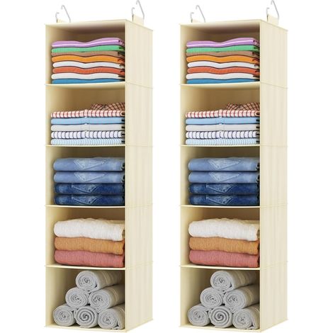 Rangement Suspendu 5 Étagères 102 cm Beige (1/5)