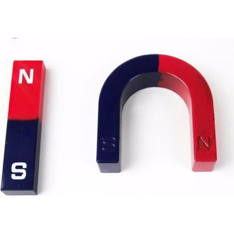 Kit D'aimants En Forme De U Et Linéaires N S 42mm + 50mm Rouge Bleu