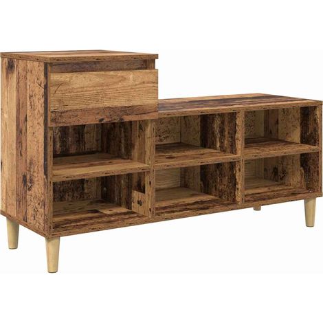 Armoire à chaussures - Meuble à chaussures avec tiroir Bois ancien 102 x 36 x 60 cm fr6985 - Maison La Vie (1/5)