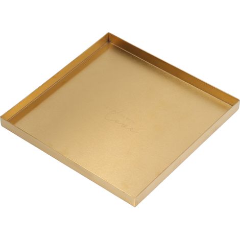 Dekoratives Tablett aus goldfarbenem Edelstahl, ideal als Schmuckablage, Make-up-Tablett oder Getränkeablage für Frühstücksbars und Restaurants (1/5)