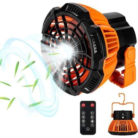 Ventilateur Multifonction de Survie - avec Lampe LED, Télécommande et Chargeur USB - pour Camping ou Urgence (1/3)