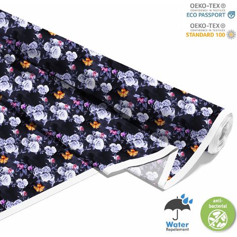 TESSUTI DECORATIVI PER ESTERNI OXFORD - Motivo Rose e Uccelli I DX151 (1/5)