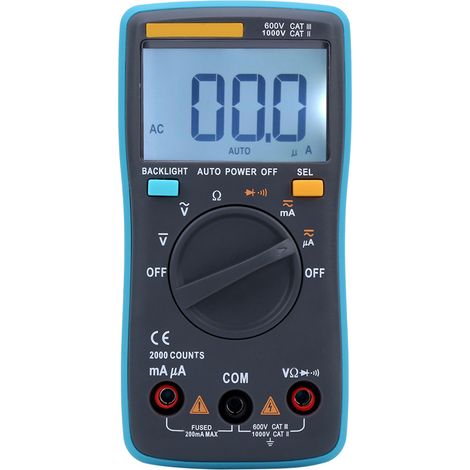 ZT-98 Tragbares digitales AC/DC-Multimeter, Voltmeter, Amperemeter, Ohmmeter, Spannungsmesser mit automatischer Bereichswahl (1/5)