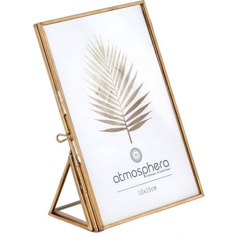 Fotorahmen Mood - Metall und Glas - goldfarben - 10x15 cm