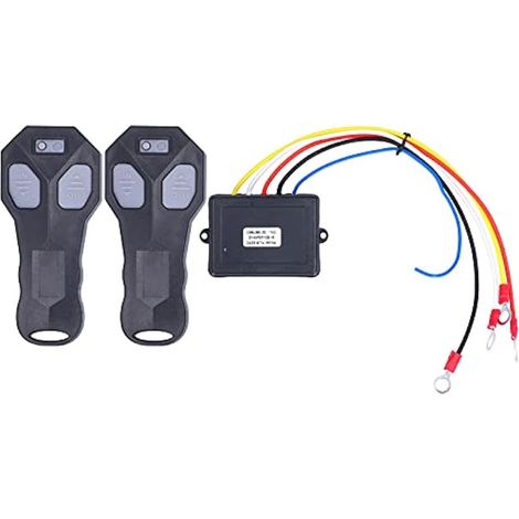 Lot de 2 télécommandes sans fil 12 V pour treuil électrique de remplacement, compatibles avec Jeep, quad, camion et autres véhicules. Accessoire universel pour treuil. (1/4)