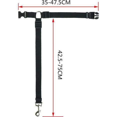 pair Ceinture de sécurité multifonctionnelle réglable pour chien (1/3)