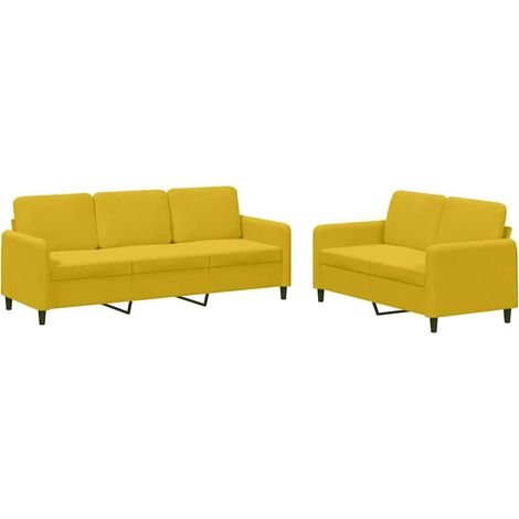 Maison Exclusive - Set di Divani 2 pz Giallo in Velluto