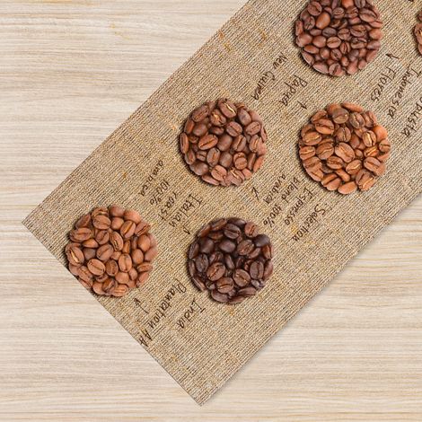 Tappeto passatoia fantasia made in Italy antiscivolo lavabile aderente 124 CaffeDelMondo - 50x100cm