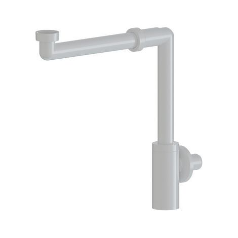 SIFONE SALVASPAZIO PER LAVABO IN ABS MINIMALISTA- 11/4 Bianco Lucido- GOPLA- pezzi 1