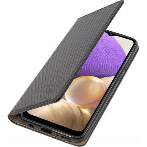 Custodia per SAMSUNG GALAXY A9 2018 / A9S SMART BOOK MAGNET CASE NERA + VETRO (1/5)