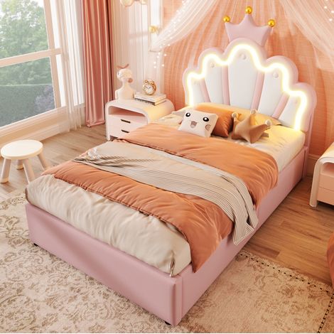 Cama Tapizada 90x200 Cm Cabecero Ajustable Y Almacenaje Hidráulico (1/5)
