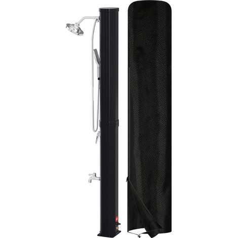 Hengda Doccia Solare Doccia Fino a 60°C Temperatura regolabile Con soffione regolabile Girevole per Cortile Piscina Giardino Spiaggia 60L Fiore portatile Con coperchio di protezione d’argento (1/5)