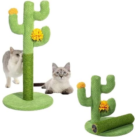 Griffoir Chat Cactus 60 cm – Sisal Naturel Base Stable (1/5)