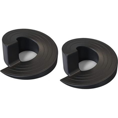 2 Pièces Butées de Porte Butées de Porte de Sécurité Noir pour Bas de Porte sur Béton. Carrelage. Moquette. Linoléum et Sol en Bois