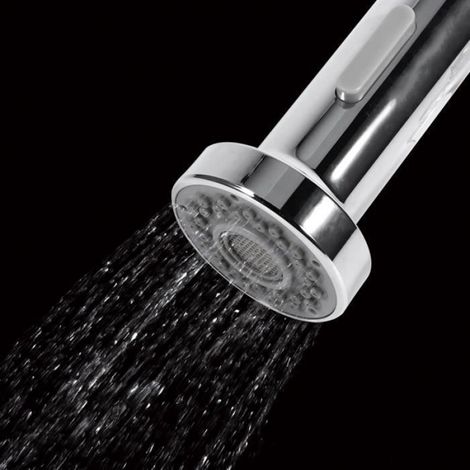 Tête de Robinet de Cuisine rechange à deux modes de finition chromée de douche de jet durable Economie D'eau Tête d Filtre de Bu (1/4)