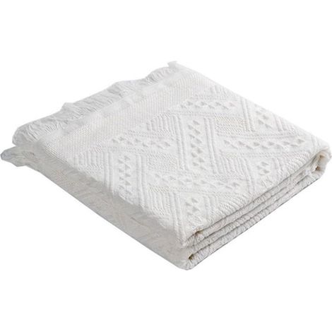 Tapis de Pique-nique Imperméable 130 x 180 cm, Grande Couverture de Plage et Camping, Nappe de Sol pour Extérieur Parc Jardin, Accessoire de Loisir Blanc (1/5)