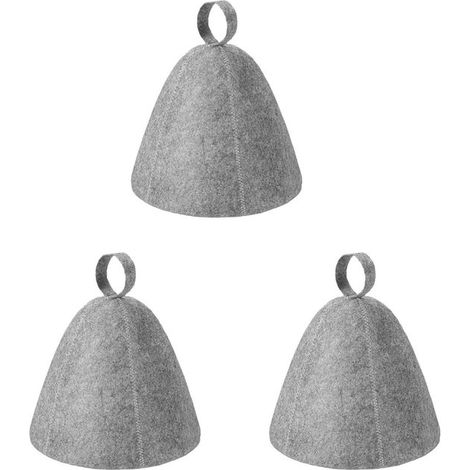 Pièces - Bonnet de Sauna - Chapeau de Sauna - Accessoires de Sauna - Grijs - 3431,8cm - Bonnet de Sauna en Feutre - Protège Contre la Chaleur - Bonnet pour Sauna - Sauna Portable pour Dames et Messieu