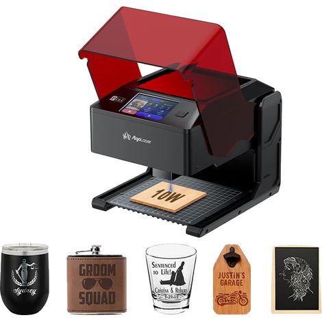 Máquina de grabado, diseño compacto, características de alta precisión, 10 W, color negro. (1/2)