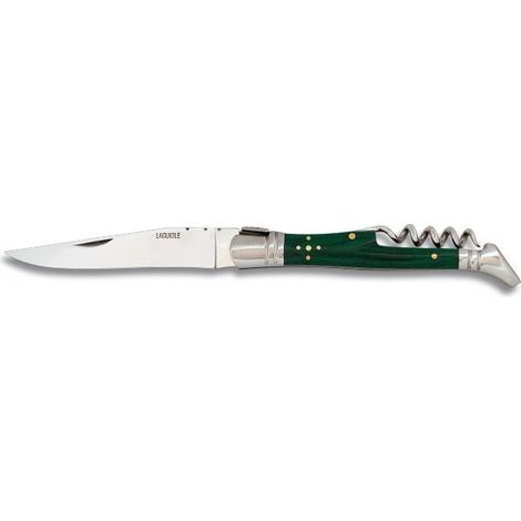 Couteau pliant laguiole laguiole manche mikarta vert 9 cm
