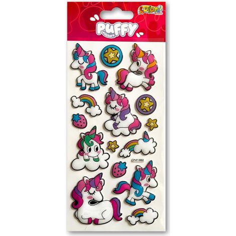 Adesivi di unicorni gonfi