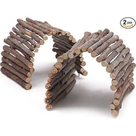 Wooden Chew Bridge for Hamster Reptile Lizard Turtle Hedgehog Small Animal (1/5)