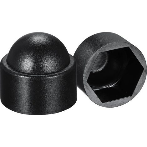 Lot de 100 caches vis écrou de protection M8 – Plastique noir – Clé de 13 mm – Protection contre corrosion et chocs (1/3)