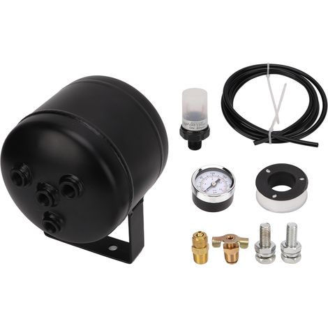 Kit réservoir d'air 3 ports 150 PSI 0,5 GAL acier soudé universel pour système de klaxon camion voiture train yacht (1/5)