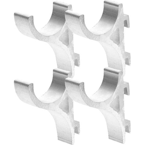 Lot de 4 Pièces Clips D'aluminium de en Argenté Alliage Congélateur Étagère, Support Robuste sans Perçage Gain de Place pour pour Réfrigérateur (1/5)