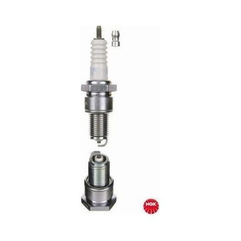 Bougie d'allumage NGK BPR6ES – Filetage M14x1.25 – Longueur 19mm – Indice thermique 6 – Ouverture clé 21mm – Pour moteurs Honda
